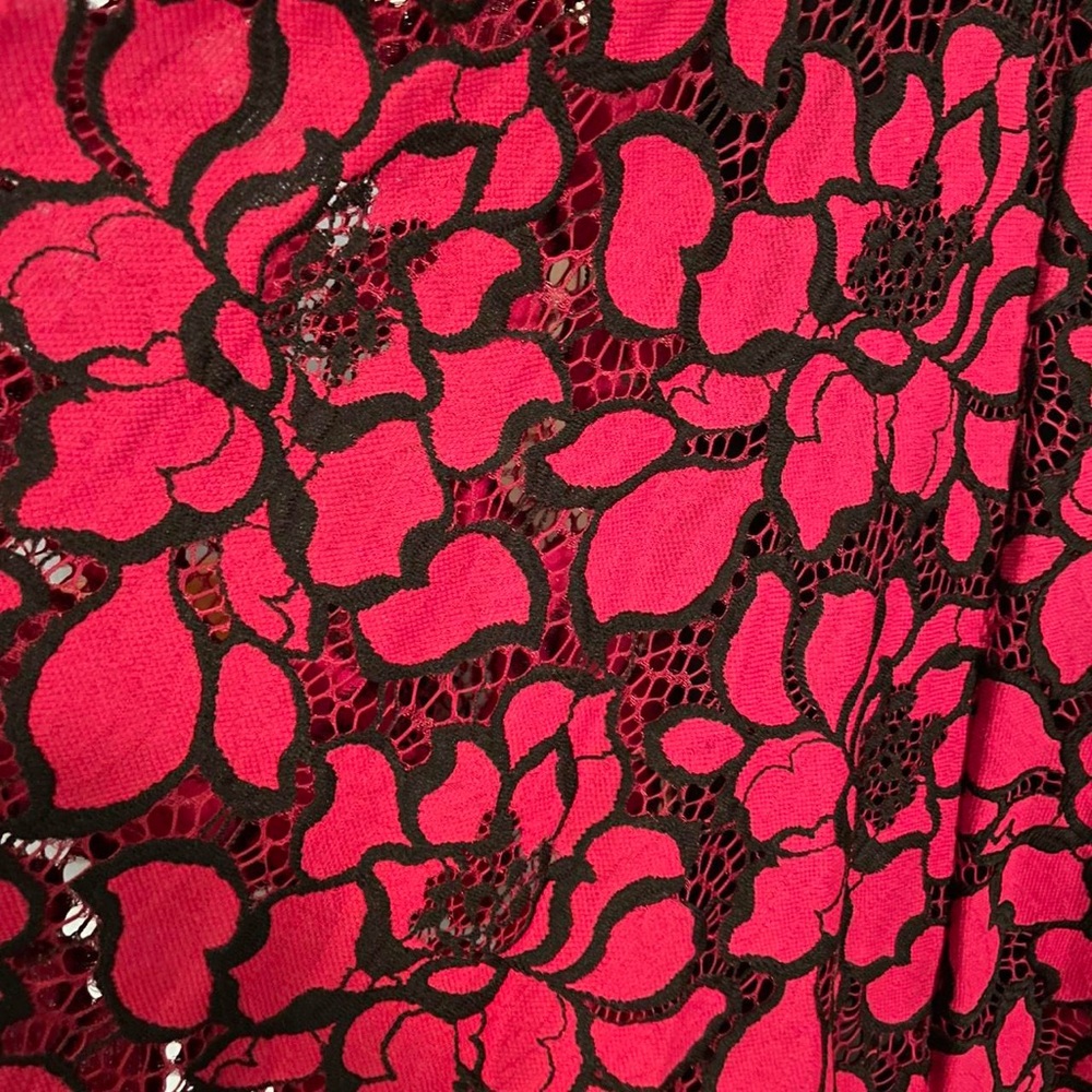 NWT Maison Jules Red and Black Floral Mini Dress, size M - Picture 3 of 4